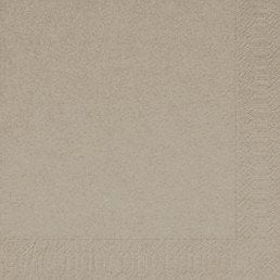 Duni napkins 3-ply made of tissue plain greige, 33 x 33 cm, 1/4 fold, 250 pieces on sale